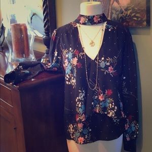 Parker silk tiered floral top